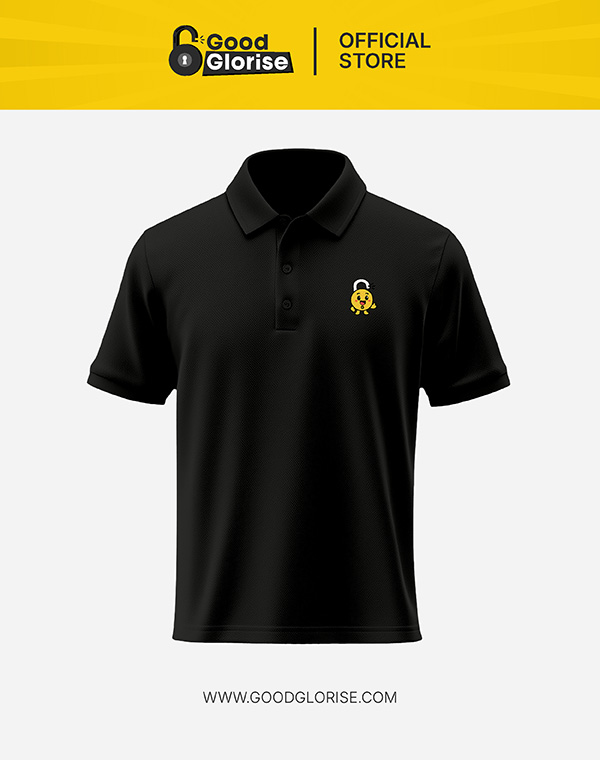 GOOD GLORISE Polo Shirt Mascot - Black