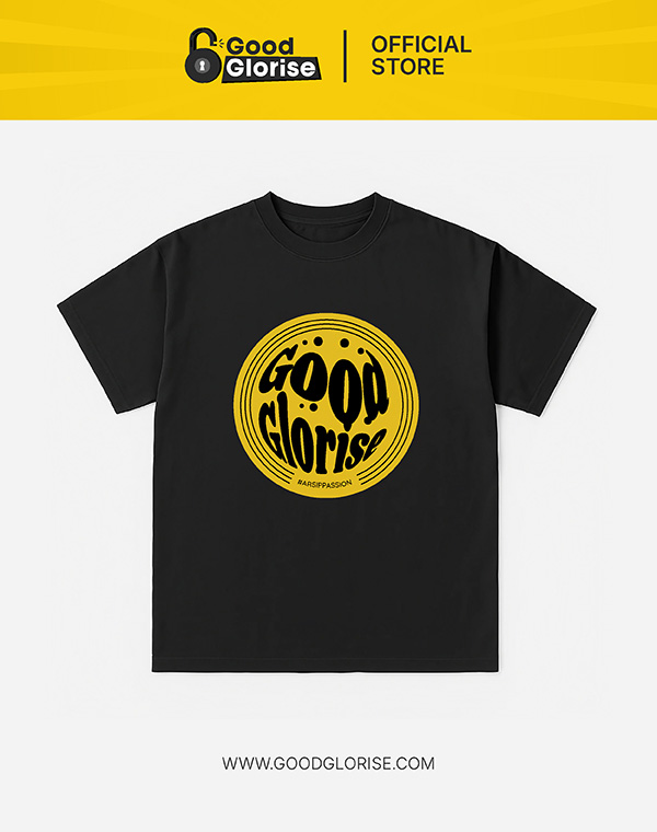 GOOD GLORISE T-Shirt Circle Arsip Passion - Black