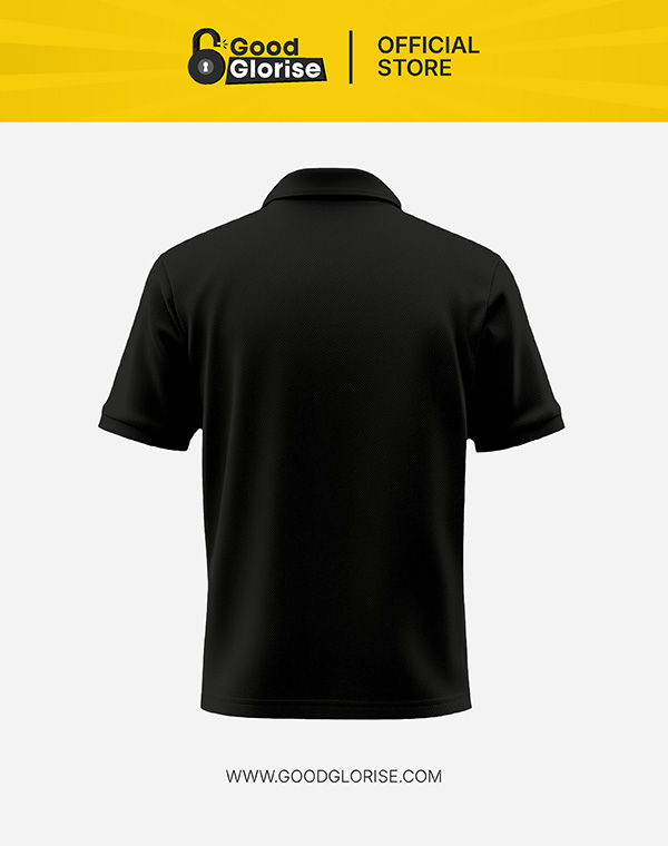 GOOD GLORISE Polo Shirt Mascot - Black - Image 2